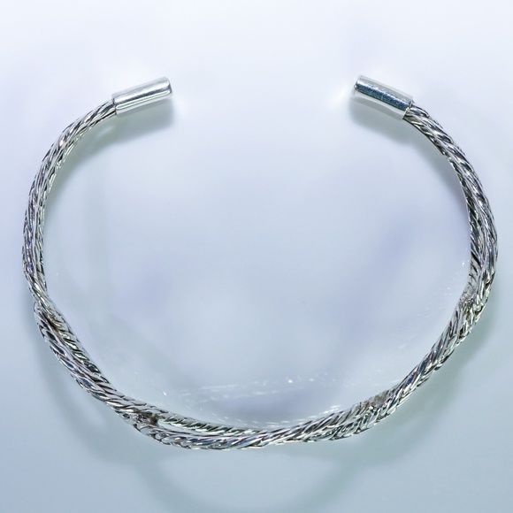 Artisan Sterling Silver Twist Cuff Bracelet - Picture 4 of 8